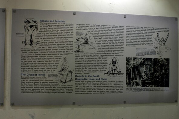 DAYTON, Ohio - The drawings in this exhibit were made by Capt. Mike McGrath, USN, shortly after his release from North Vietnam. They were published in 1975 in "Prisoner of War: Six Years in Hanoi," and are used courtesy of the artist and the Naval Institute Press.