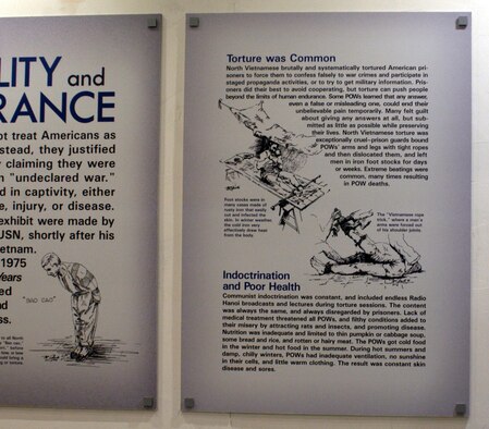 DAYTON, Ohio - The drawings in this exhibit were made by Capt. Mike McGrath, USN, shortly after his release from North Vietnam. They were published in 1975 in "Prisoner of War: Six Years in Hanoi," and are used courtesy of the artist and the Naval Institute Press.