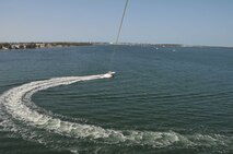 Naval Air Station Key West, Fla., far left, provided an ideal environment for water survival trraining during the April UTA. (Air Force photo/Master Sgt. Kerry Bartlett)