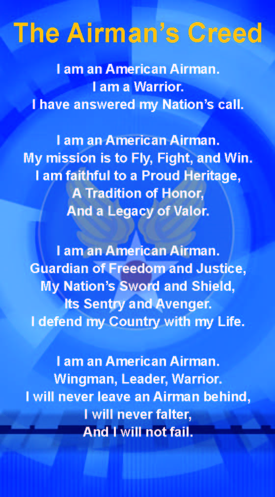 Air force creed cheap