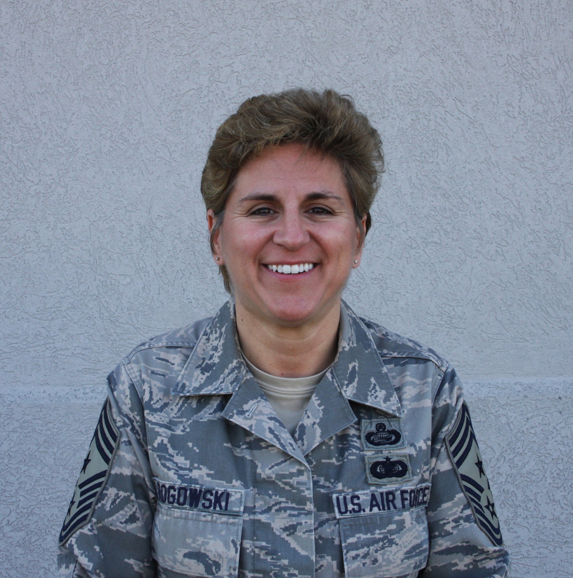 WRIGHT-PATTEROSON AIR FORCE BASE, Ohio - Chief Master Sgt. Peri Rogoowski became a part of history April 15 when she became the first female command chief for the 445th Airlift Wing.