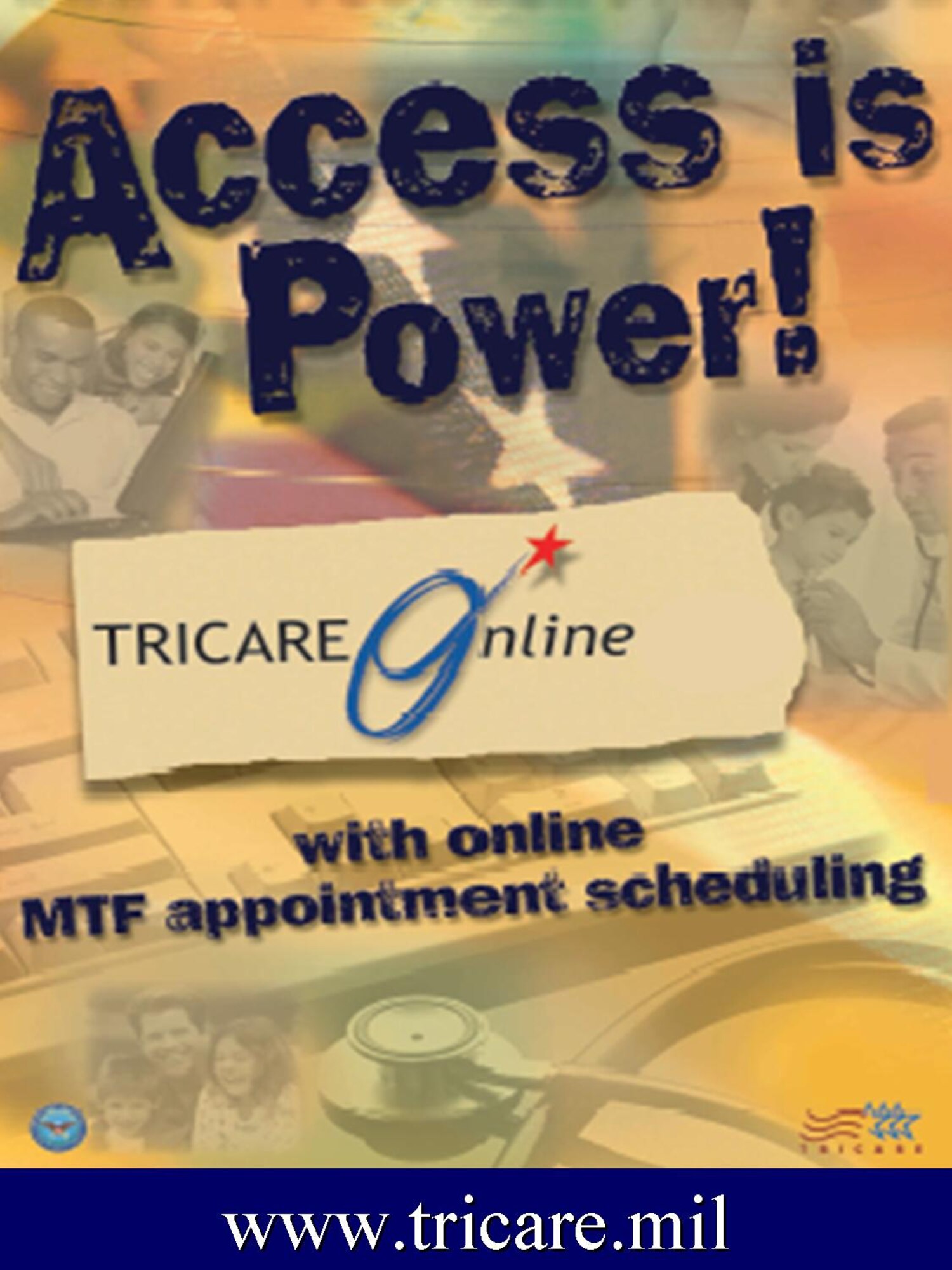 MOODY AIR FORCE BASE, Ga. -- Tricare online provides a wealth of information and function including the ability to schedule appointments at any time, view information about Tricare programs and access health and benefits information. (Courtesy graphic)