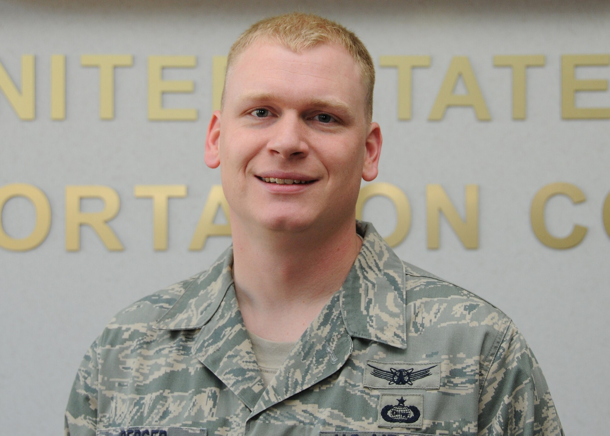 SCOTT AIR FORCE BASE, Ill. --Tech. sgt. Mark Berger U.S. Transoprtation Command NCOIC of the CENTCOM branch of the Intelligence OPerations Division.  (U.S. Air Force photo/Tech. Sgt. Michelle Larche)