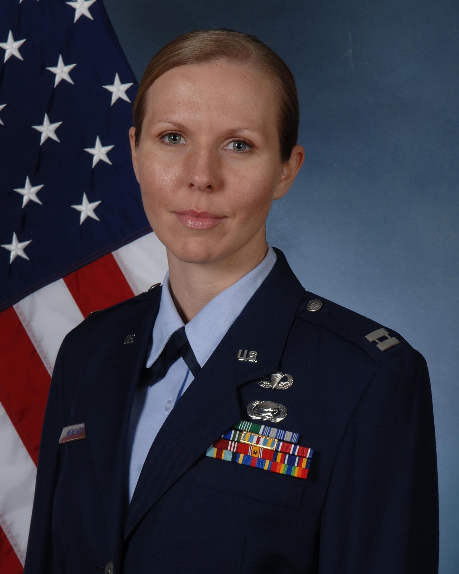 BUCKLEY AIR FORCE BASE, Colo. -- Capt. Tara Mercado, 4th Manpower Requirements Squadron flight commander and manpower analyst, was recently awarded Force Support Company Grade Officer of the Year for Air Force Space Command's 2008 A1 Annual Awards.  (Courtesy photo)
