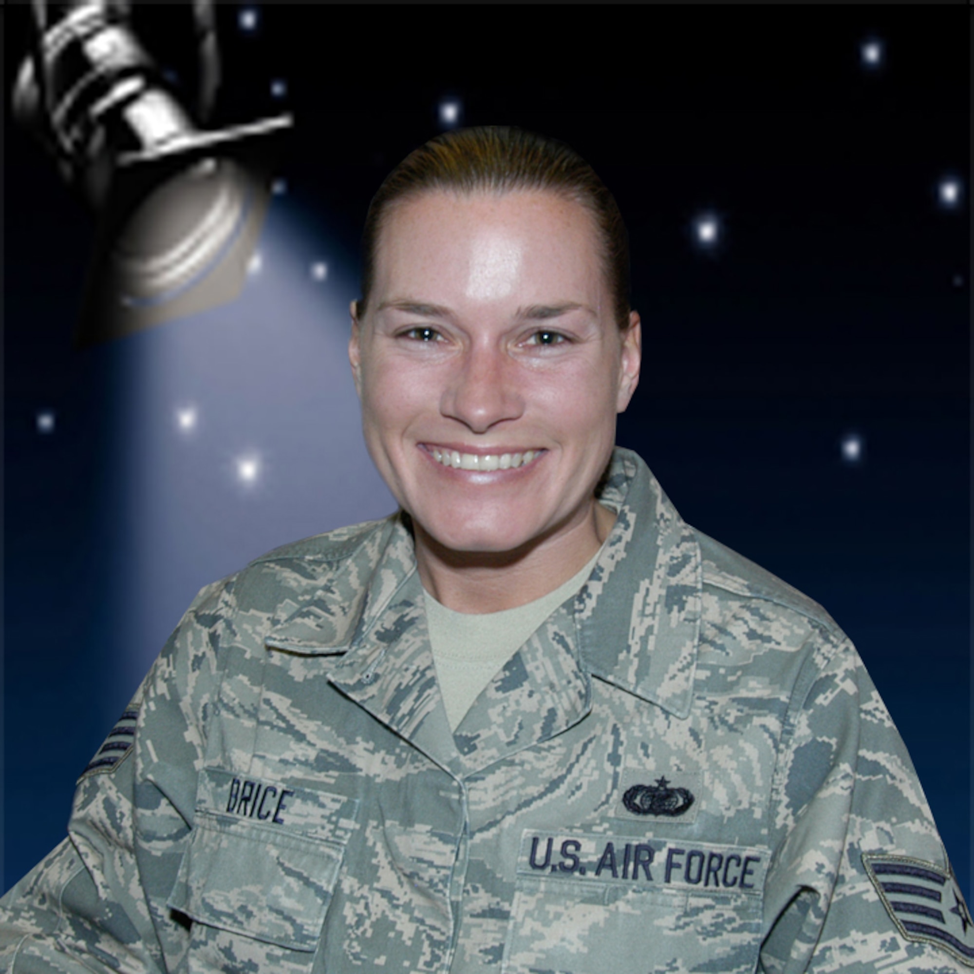 Staff Sgt. Leila Brice, client support administrator, Directorate of Communications and Information, is the ARPC Spotlight of the Week. Sergeant Brice has been in the Air Force for 13 years and is from Sault Ste. Marie, Mich. (U.S. Air Force graphic/Eric Valdez)