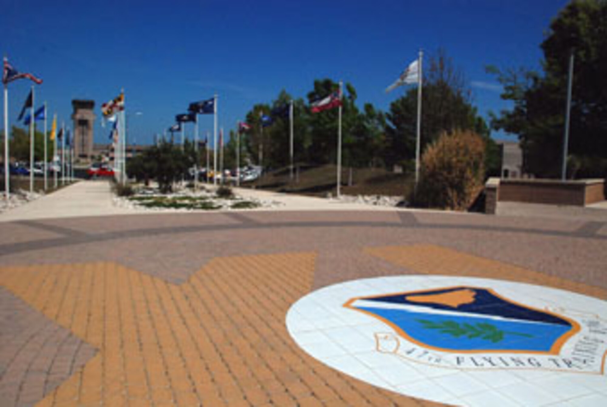The plaza and tower at Laughlin Air Force Base, Texas.  (U.S. Air Force photo)
