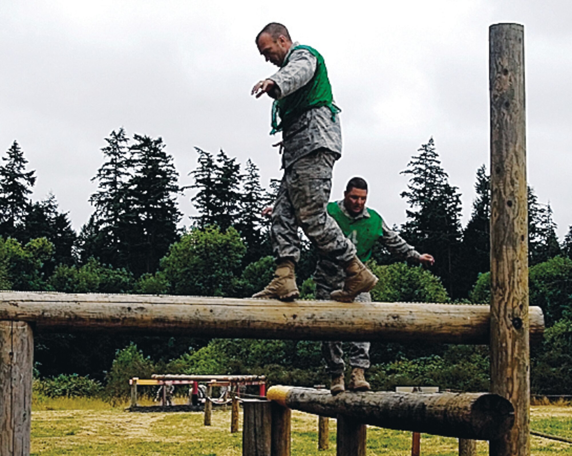Members of Team Pope put their game faces on at the 2009 Air Mobility RODEO at McChord AFB, Wash. Team Pope was one of more than 100 teams participating in RODEO competition, including teams from seven foreign countries (U.S. Photo by Vicki Johnson)