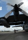 Lt. Col. Michael Theriot, 711th Special Operations Squadron pilot, completes his walkaround inspection of the MC-130 prior to the sortie July 30 at Duke Field.  The 919th launched more than 850 sorties and averaged more than 2,000 flight hours last year.  (U.S. Air Force photo/Staff Sgt. Samuel King Jr.)
