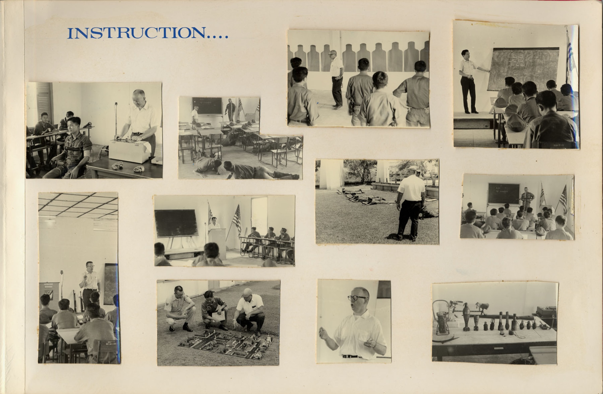 OSI trained Vietnamese criminal investigators in Southeast Asia. This class book from 1965 shows several training activities, including polygraphy and weapons training. (U.S. Air Force photo)