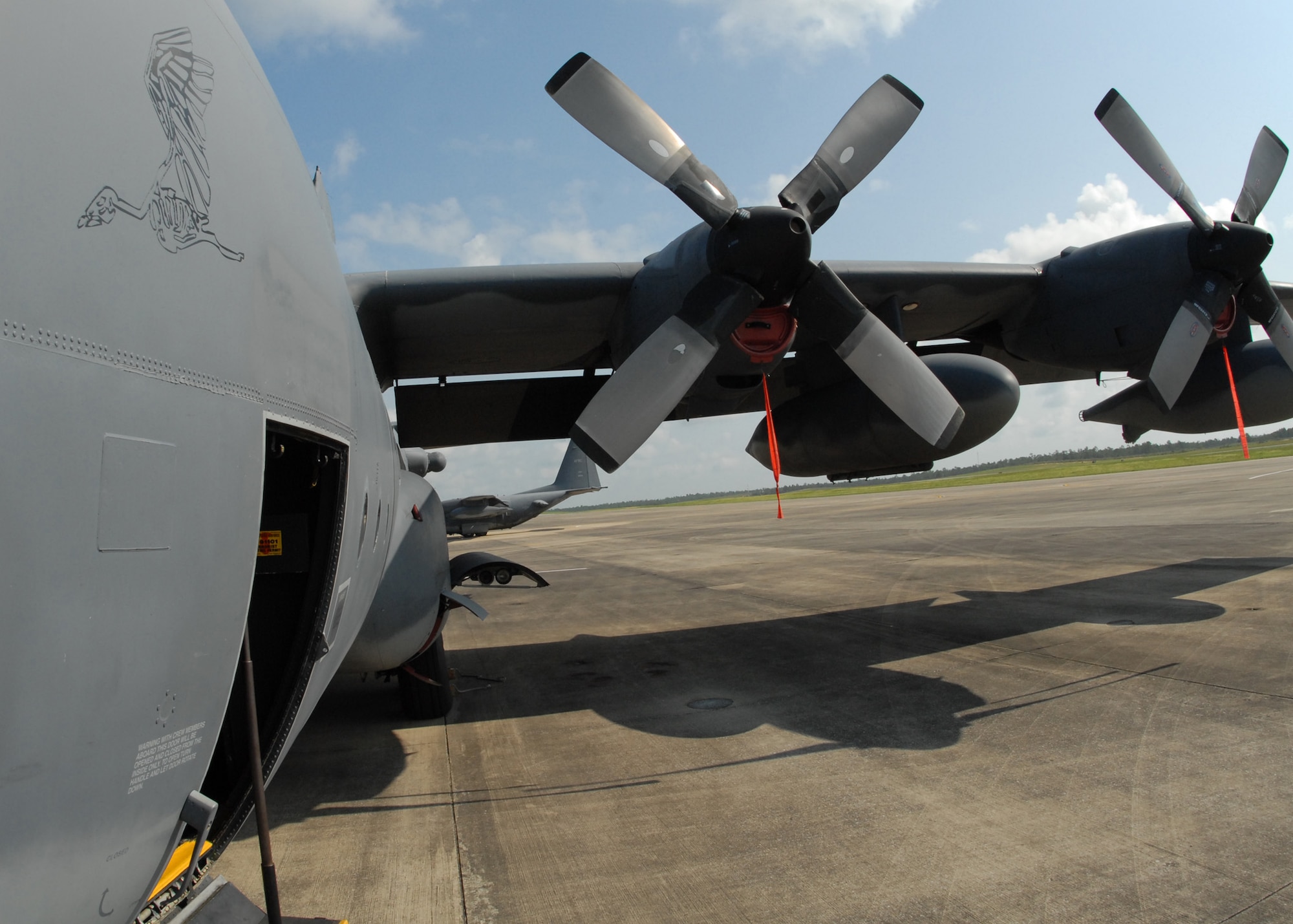 The “Goose” is displayed on the side of 919th Special Operations Wing MC-130E Combat Talon I at Duke Field, Fla.  Duke Field, an Eglin Air Force Base Reserve tenant base, is home to the only special operations wing in Air Force Reserve Command. The unit employs nearly 1,200 reservists.  The MC-130 provides infiltration, exfiltration and resupply of special operations forces and equipment in hostile or denied territory.  Secondary missions include psychological operations and helicopter air refueling.  (U.S. Air Force photo/Staff Sgt. Samuel King Jr.)