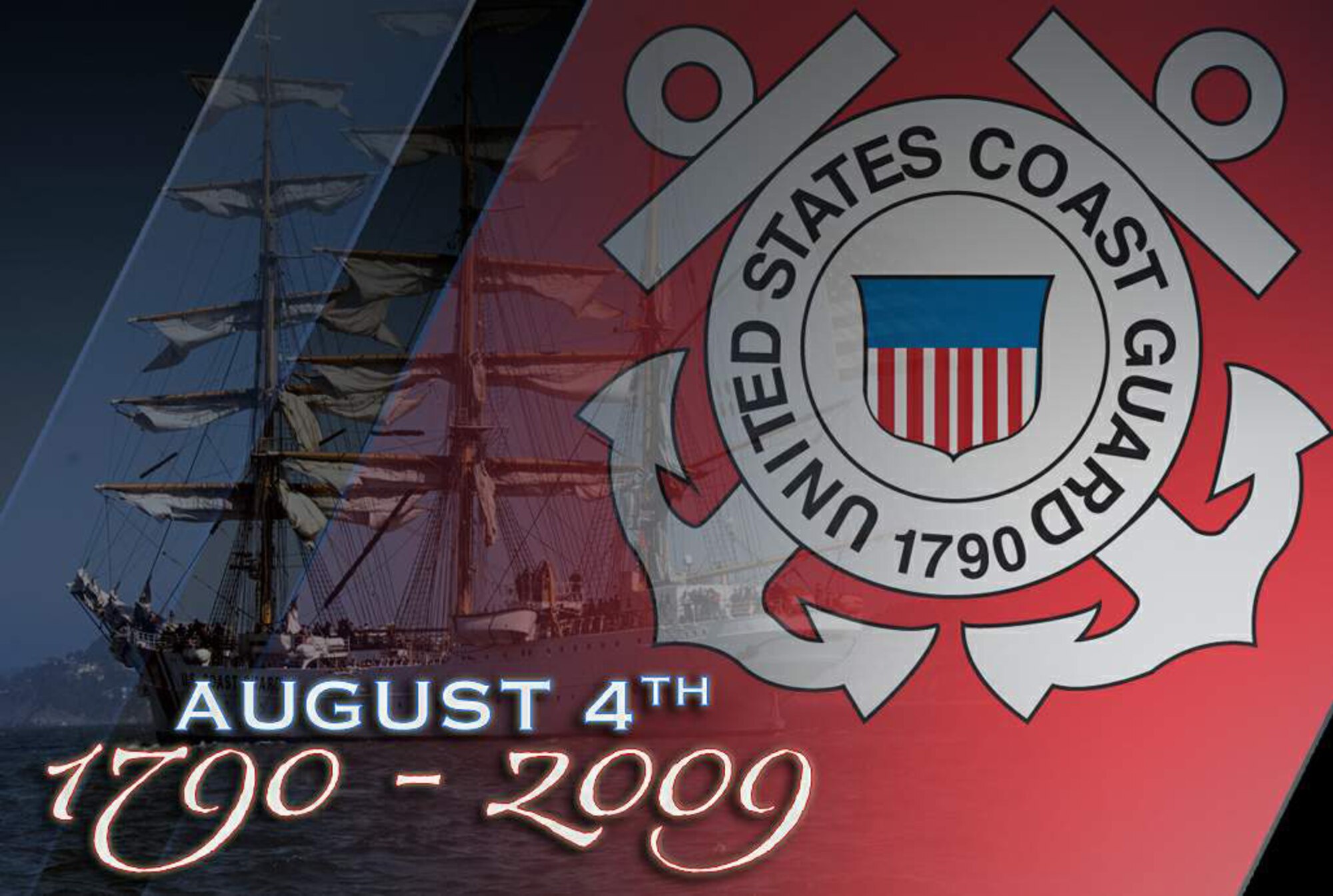 Treasury Secretary Alexander Hamilton convinced Congress to authorize construction of 10 topsail schooners Aug. 4, 1790, for the U.S. Revenue-Marine to combat widespread smuggling. Our nation proudly celebrates that day 219 years ago when the U.S. Coast Guard was born. (U.S. Air Force graphic)