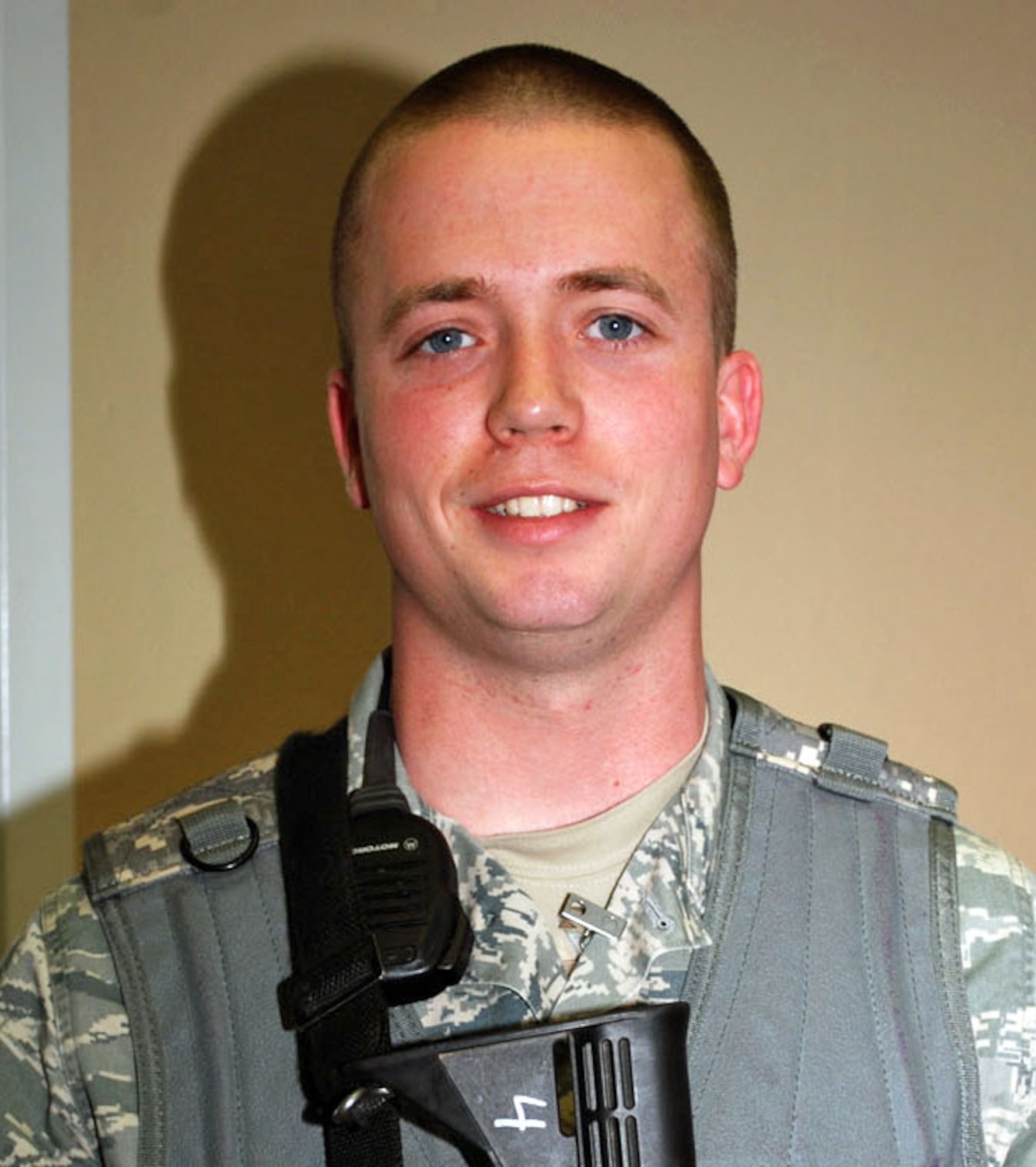 Senior Airman Geoffrey Witter was selected for this week's First Knight award. This award is designed to recognize outstanding Airmen each week for the work they do every day. (Air Force photo by 1Lt. Lisa Meiman)