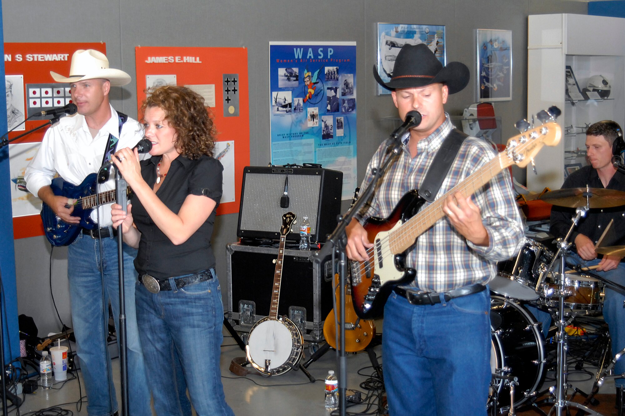 Wild Blue Country provided entertainment with an eclectic arrangement of music at the Peterson Air and Space Museum 2009 Concert in the Park at the base air park July 31. (Air Force photo by Larry Hulst)
