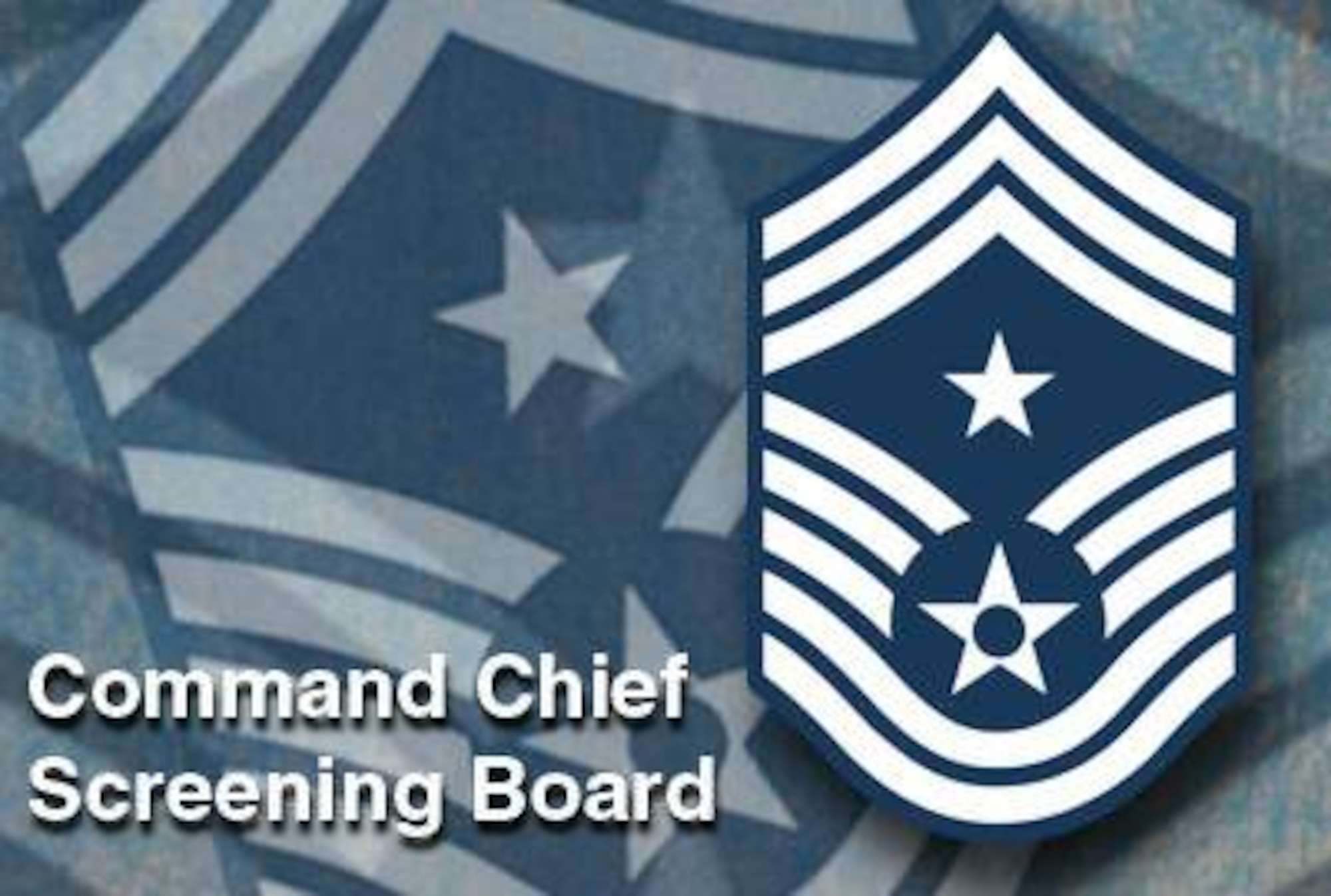 The command chief master sergeant screening board for calendar year 2009 recently selected 200 candidates out of a field of 740 eligible chief master sergeants to fill 80 expected requirements. (U.S. Air Force graphic)