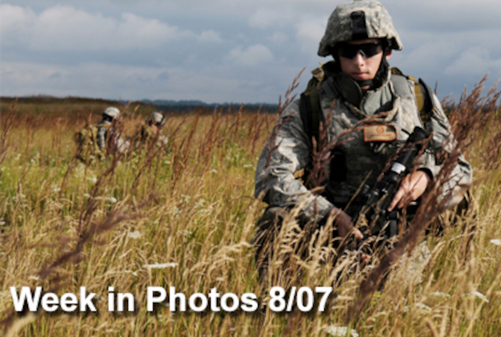 Air Force Week in Photos for Aug. 7 highlights photos from around the Air Force. In this photo by Staff Sgt. Jocelyn Rich, a Tactical Air Control Party Airman secures a position for teammates during a multi-national exercise taking place in Grafenwoehr, Germany.  (U.S. Air Force photo illustration)