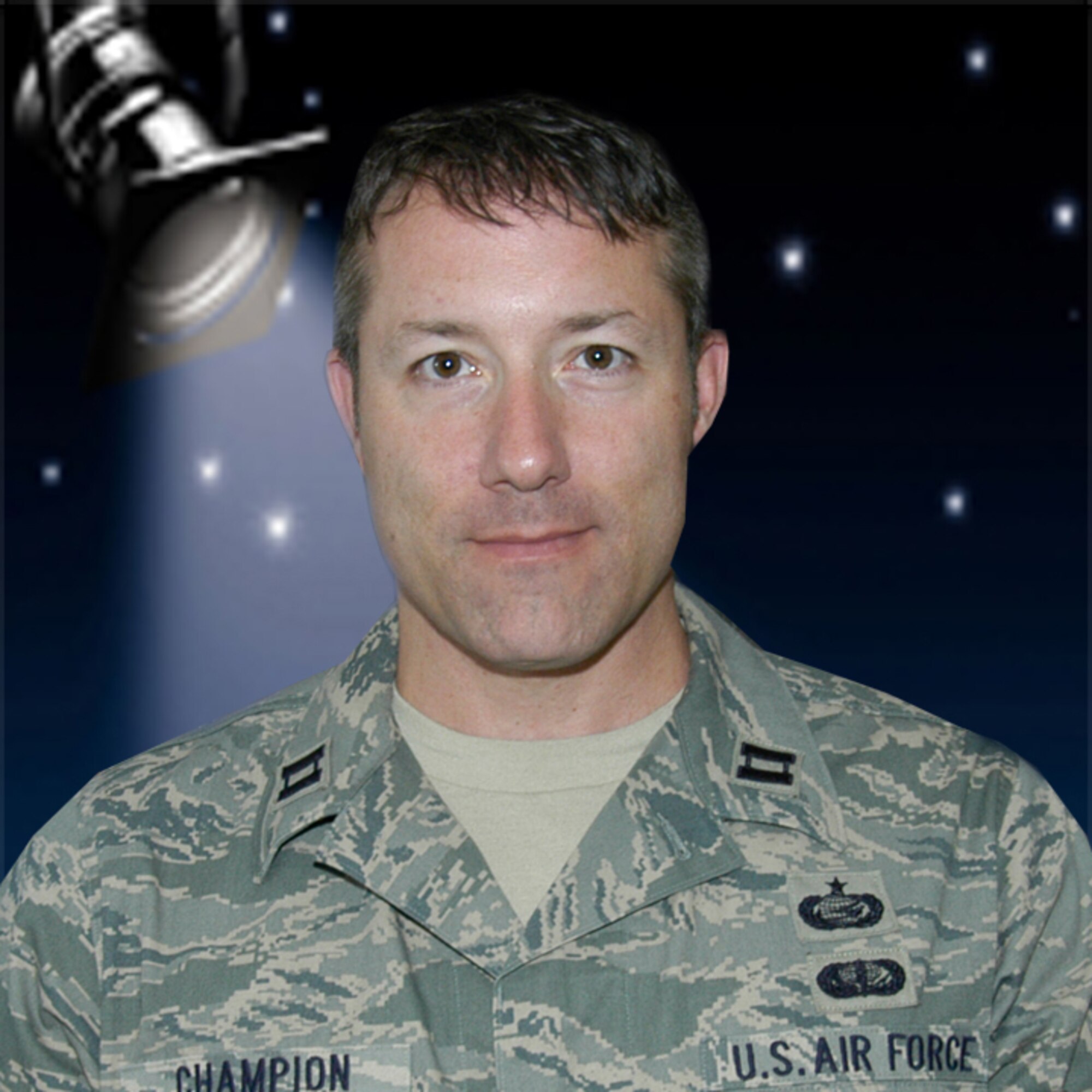 Capt. Trent Champion, chief, Records and Board Support Division, DPB, is the ARPC Spotlight of the Week. Captain Champion has been in the Air Force for more than 20 years. He is from Duluth, Minn., and he enjoys riding his motorcycle, traveling, skiing and reading. (U.S. Air Force graphic/Eric Valdez)