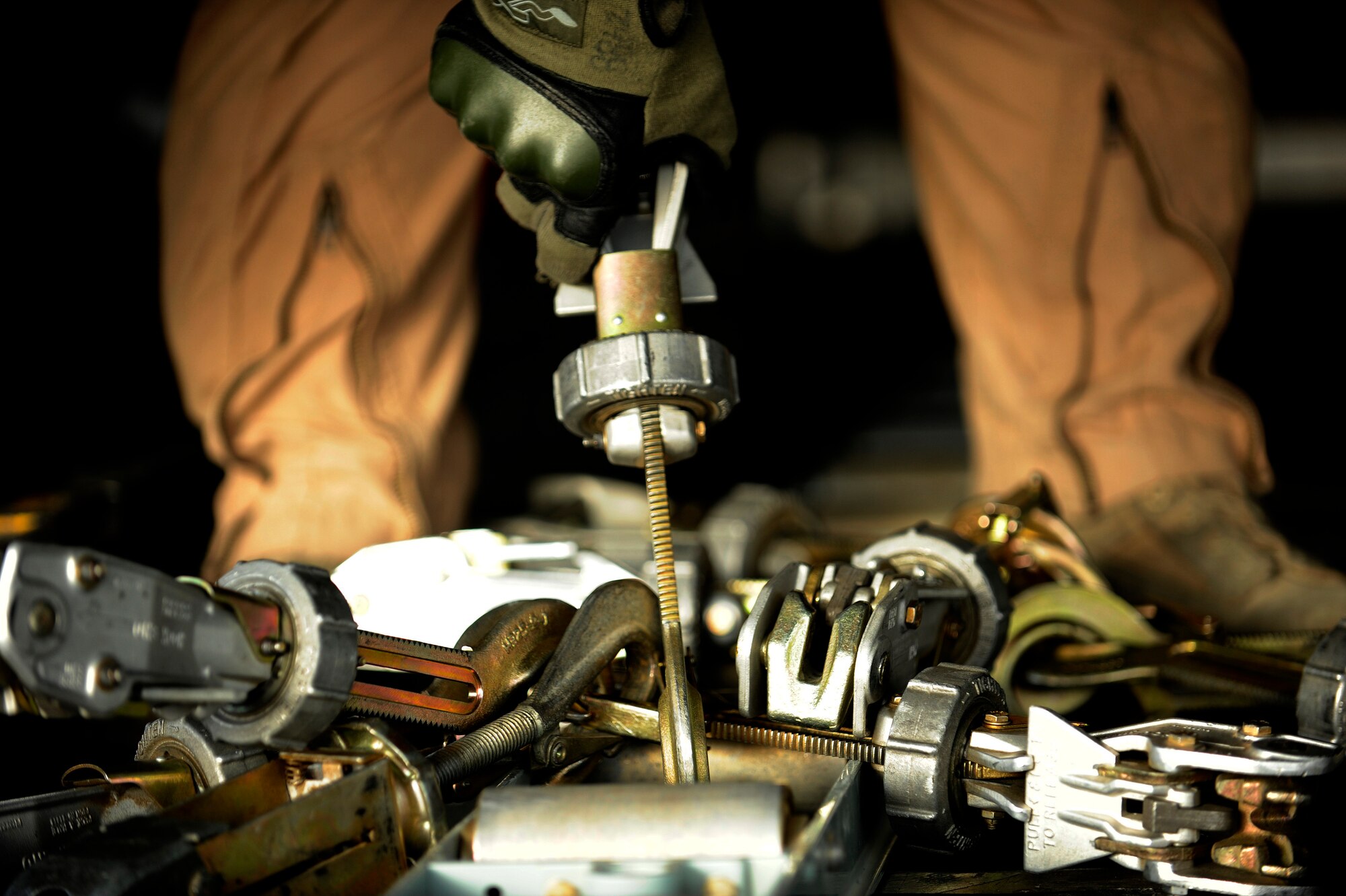 BAGRAM AIRFIELD, Afghanistan - An M198 howitzer sits aboard an Air Force C-130H Hercules waiting to be delivered to an Army unit waiting below. The Total Force aicrew from the 774th Expeditionary Airlift Squadron delivered the artillery piece to a forward operating base in Afghanistan Aug. 8, 2009. The 36-foot long cannon will give troops the ability to send high explosive shells at insurgents threatening the peace and security of the Paktika Province. (U.S. Air Force photo by Staff Sgt. Michael B. Keller)