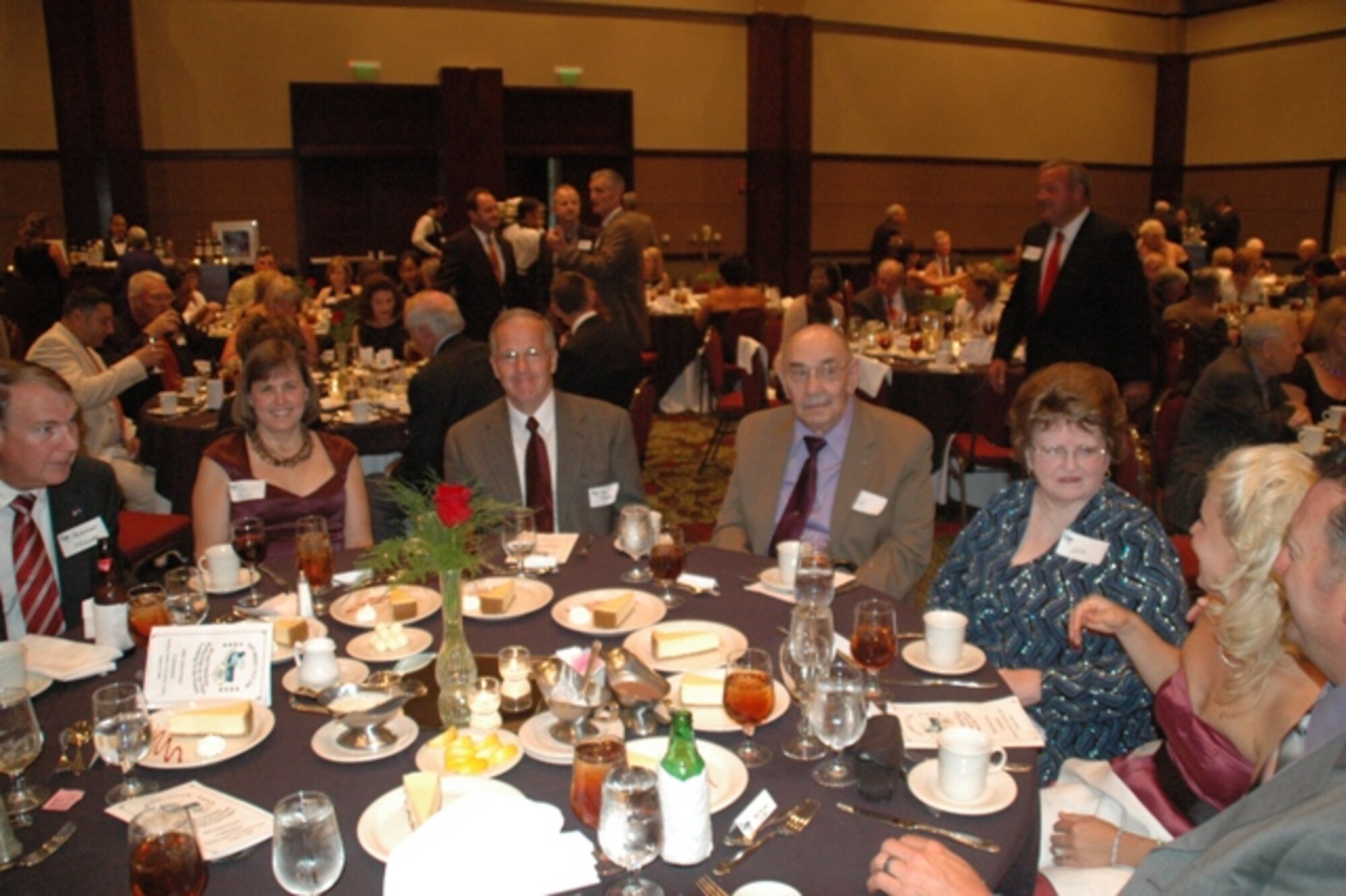 Members of the 315th Airlift Wing, Charleston Air Force Base, S.C., and the 315th Alumni Association celebrate the 40th anniversary of the 943rd / 315th AW that was held at the North Charleston Convention Center on Saturday. (Air Force photo / Capt Wayne Capps) 