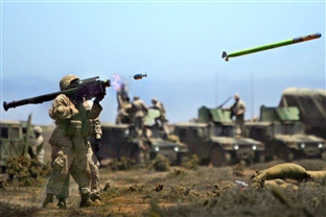 U.S. Marines fire an FIM-92A Stinger Weapon System missile during training at San Clemente Island, Calif., July 28, 2009. The Marines are assigned to the 3rd Low Altitude Air Defense Battalion and are engaged in sustainment training to prepare for future deployments.