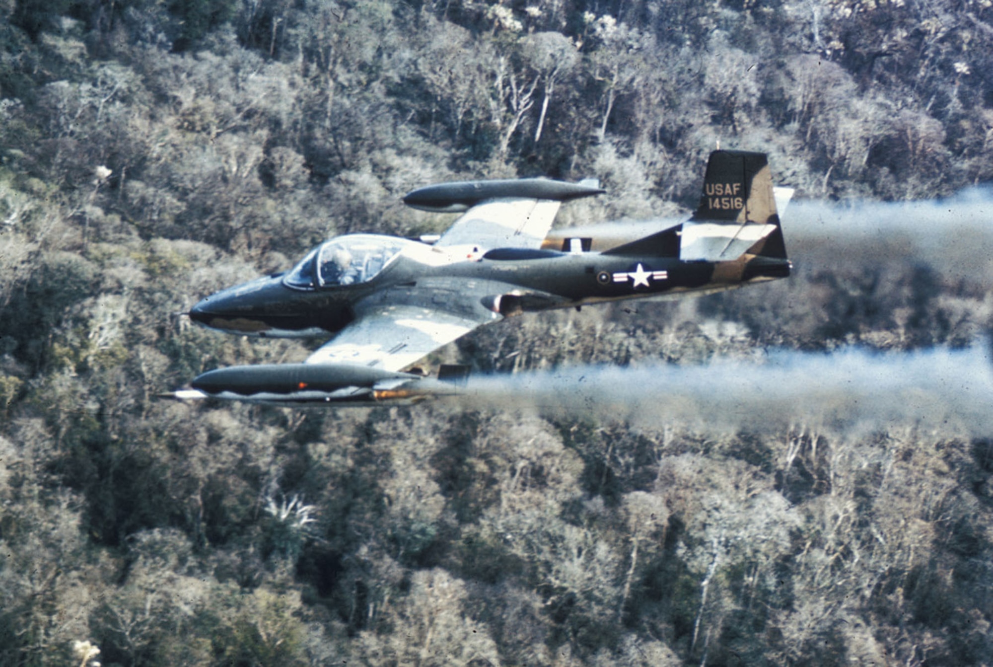 USAF A-37 light attack aircraft provided close air support. (U.S. Air Force photo)