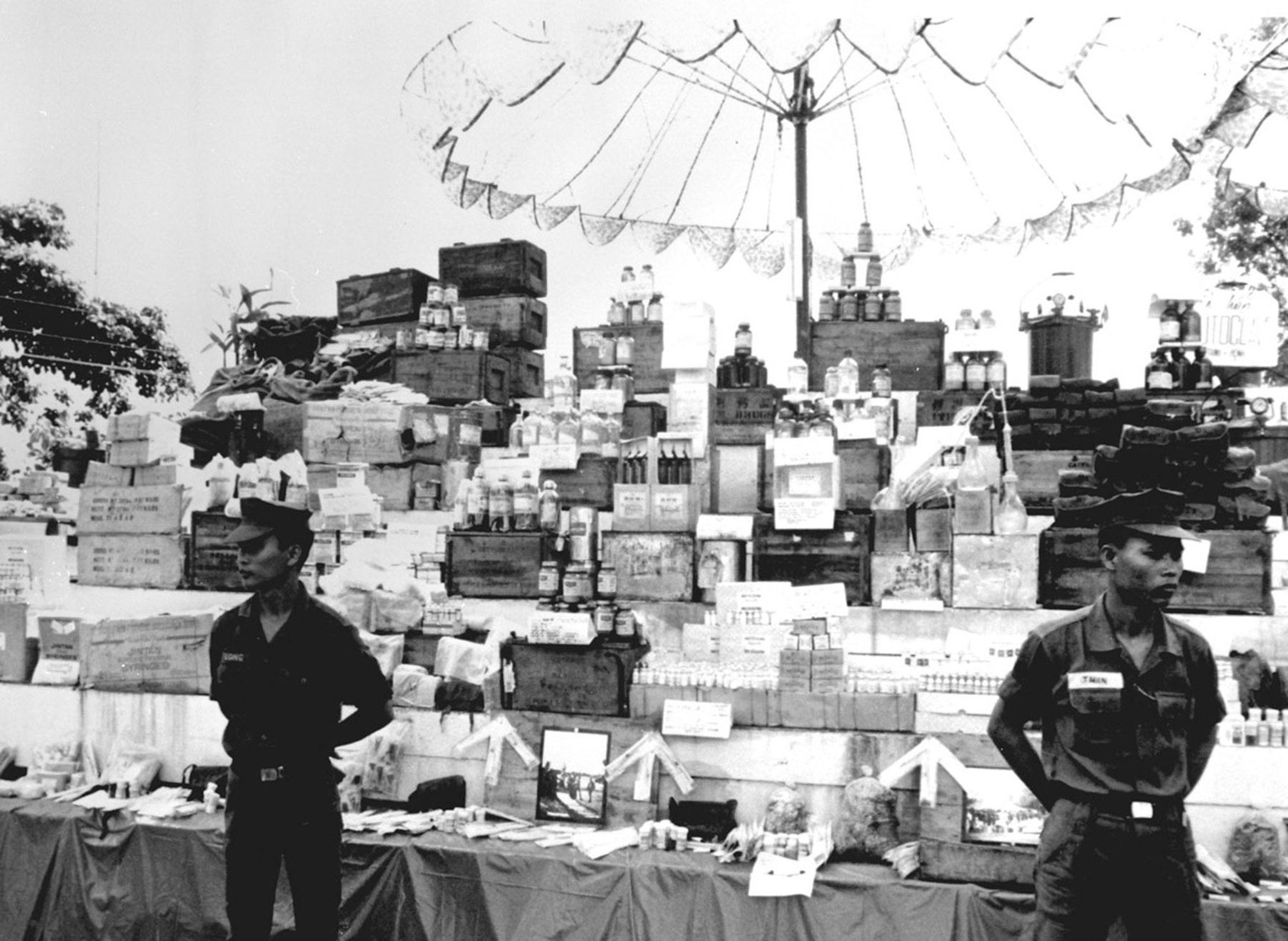 Supplies captured in the effort to eliminate sanctuaries. (U.S. Air Force photo)