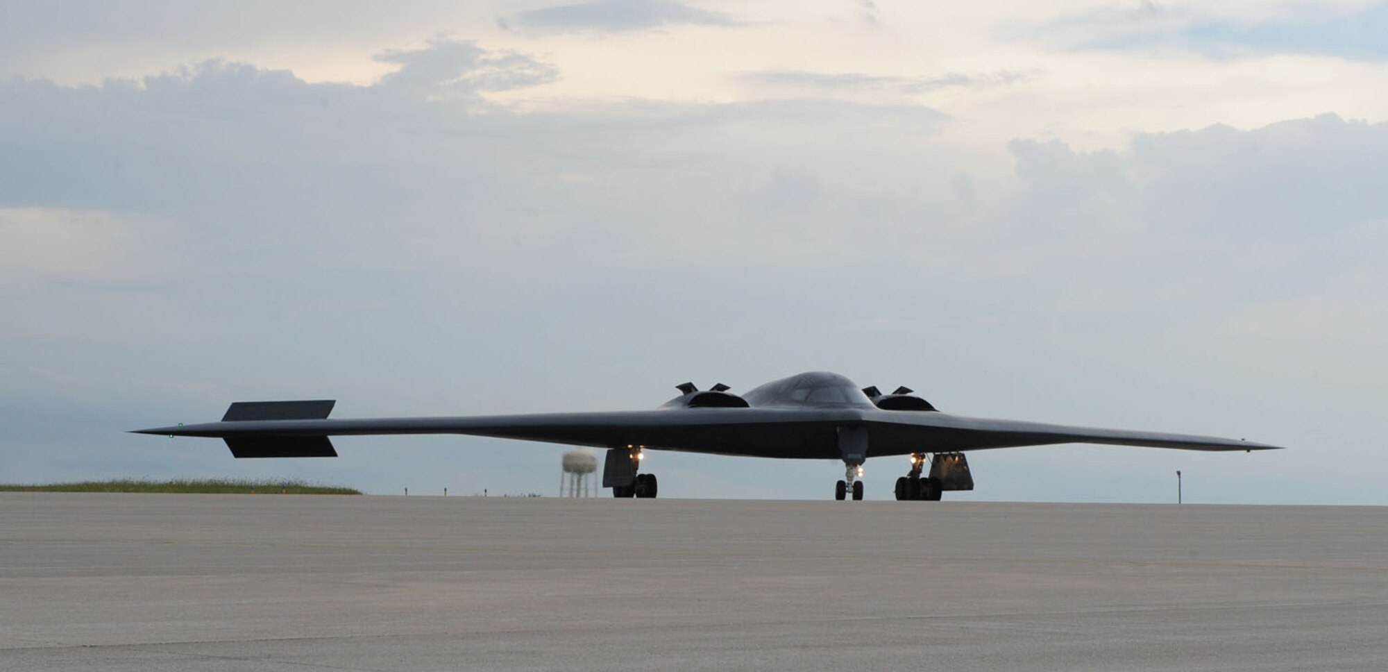 WHITEMAN AIR FORCE BASE, Mo. – A B-2, the Spirit of Nebraska, summits the North ramp Aug. 10 during the “Beast Walk “ as part of the Nuclear Operational Readiness Exercise. A “Beast Walk” is performed in the closing of this exercise. (U.S. Air Force photo/Airman 1st Class Carlin Leslie)