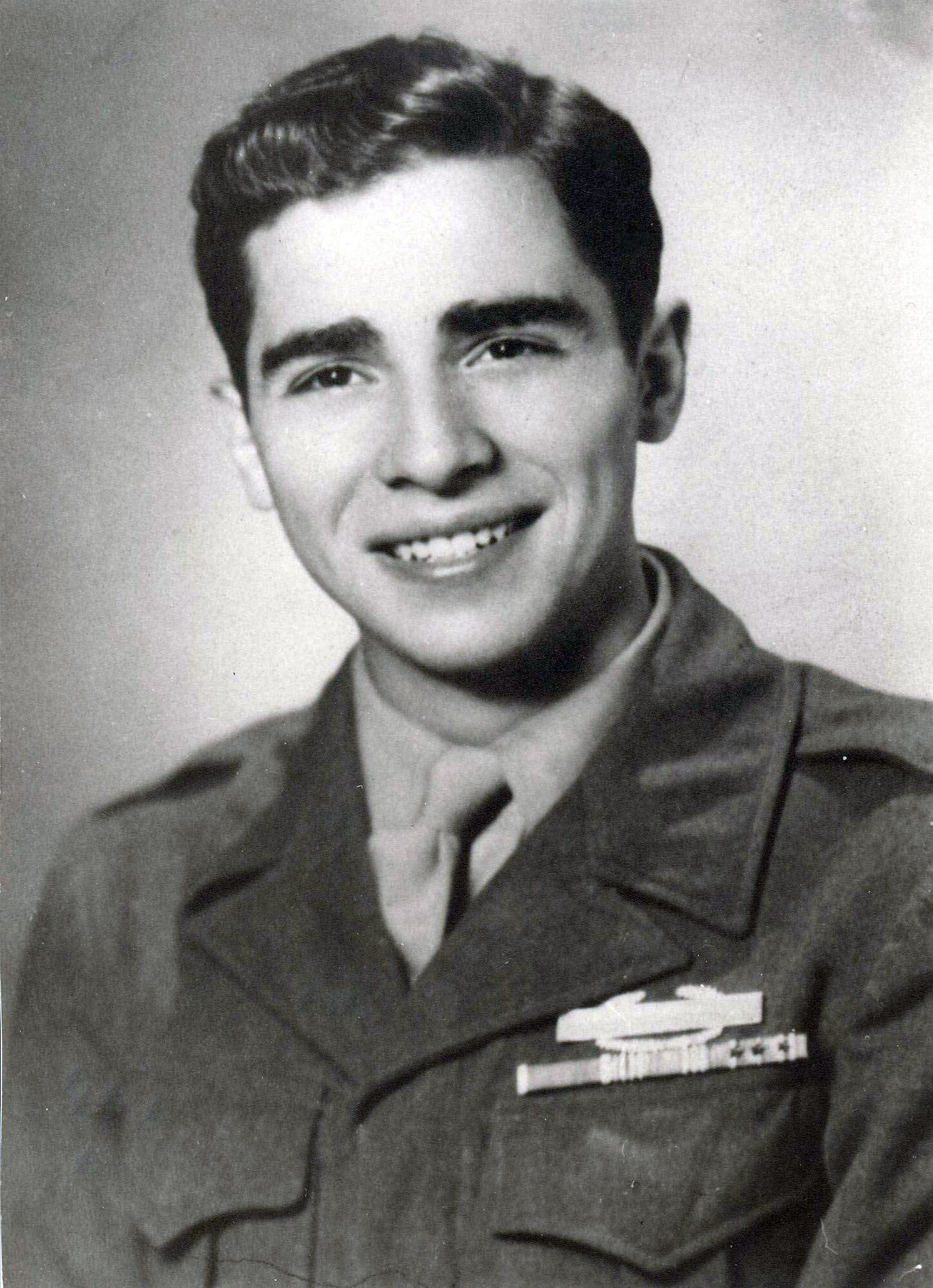 Army Sgt. Anthony Duno pictured in 1944 as an infantryman serving under Army Gen. George S. Patton's 3rd Army during World War II. Now as the U.S. Air Force in Europe's real estate chief with nearly 60 years of service, he is the second longest serving Air Force civilian. During a recent office call, Secretary of the Air Force Michael B. Donley commended Mr. Duno for his life of service and remarked he is a shining example of its strong calling. (Courtesy photo) 