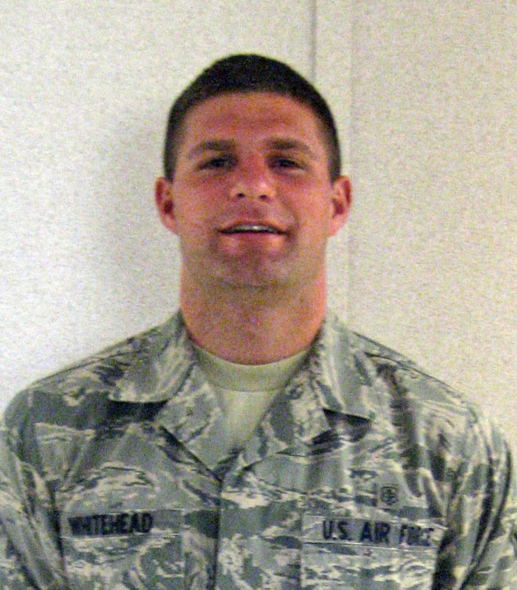 PETERSON AIR FORCE BASE, Colo. -- Airman Whitehead was selected for this week's First Knight award. This award is designed to recognize outstanding Airmen for the work they do every day. (Air Force photo by Tech. Sgt. Lisa Lund)  