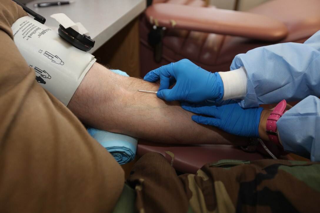 Whether in peacetime or war, there is always a need for blood, so to help increase the quantity available to help service members and their families, the Armed Services Blood Program aboard Marine Corps Base Camp Lejeune, held a blood drive at Marston Pavilion, Aug. 13. All in all, 52 pints of blood were donated. The ASBPs sole mission is to provide quality blood and services for all U.S. service members and their families worldwide, so it’s vital for people to donate blood.