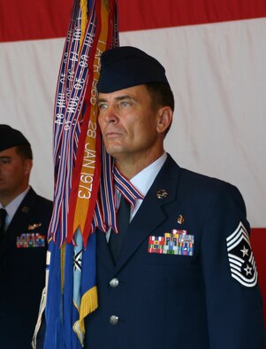 Chief Master Sgt. James Foltz is retiring August 14 after 29 years of service in the United States Air Force. For the last three years he has served as the command chief for the 552nd Air Control Wing. Photo courtesy of 1st Lt. Kinder Blacke.