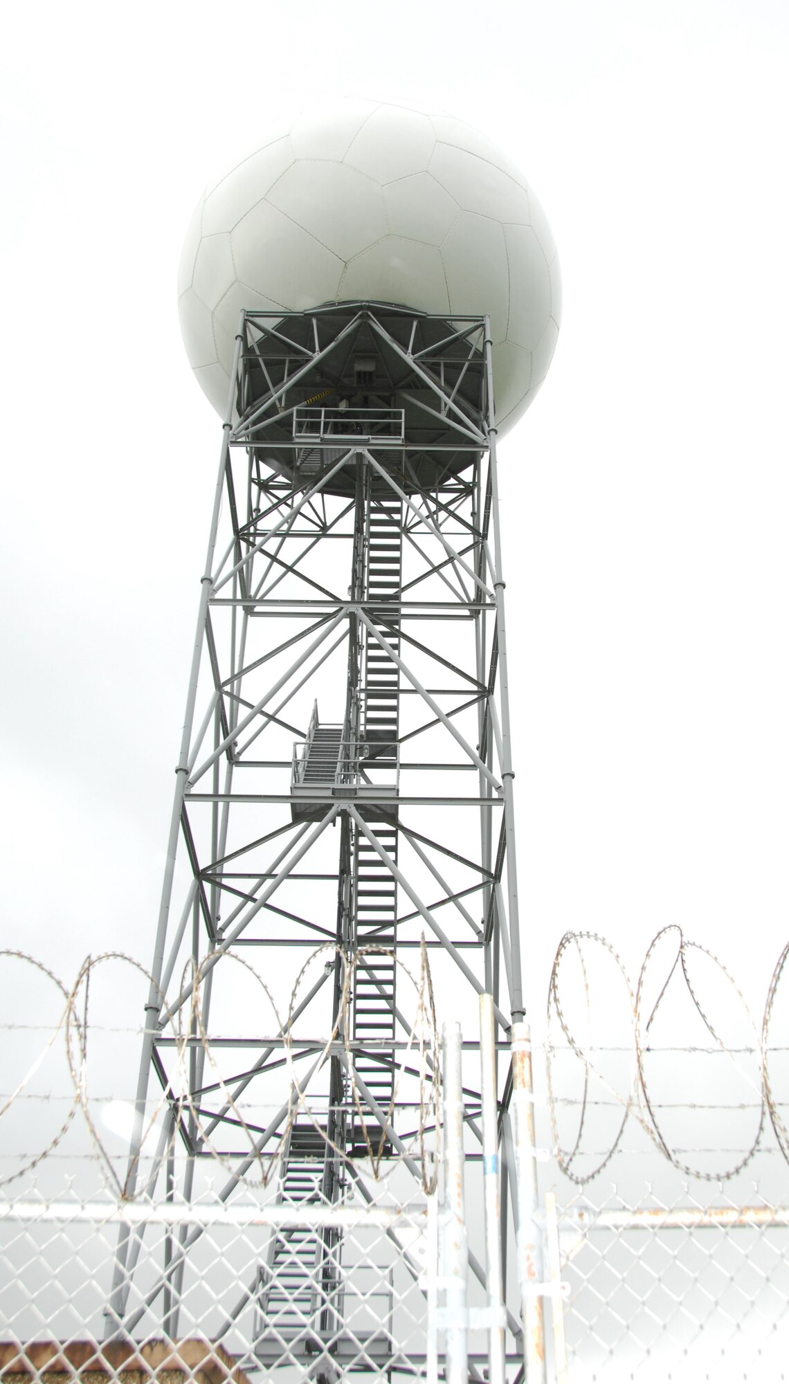 ANDERSEN AIR FORCE BASE, Guam ? This NEXRAD weather radar provides data for the 36th Operations Support Squadron, the Federal Aviation Administration and the National Weather Service. Members of the 36th Communications Squadron ground radar systems flight provide maintenance support for the radar. (U.S. Air Force photo by Senior Airman Shane Dunaway)