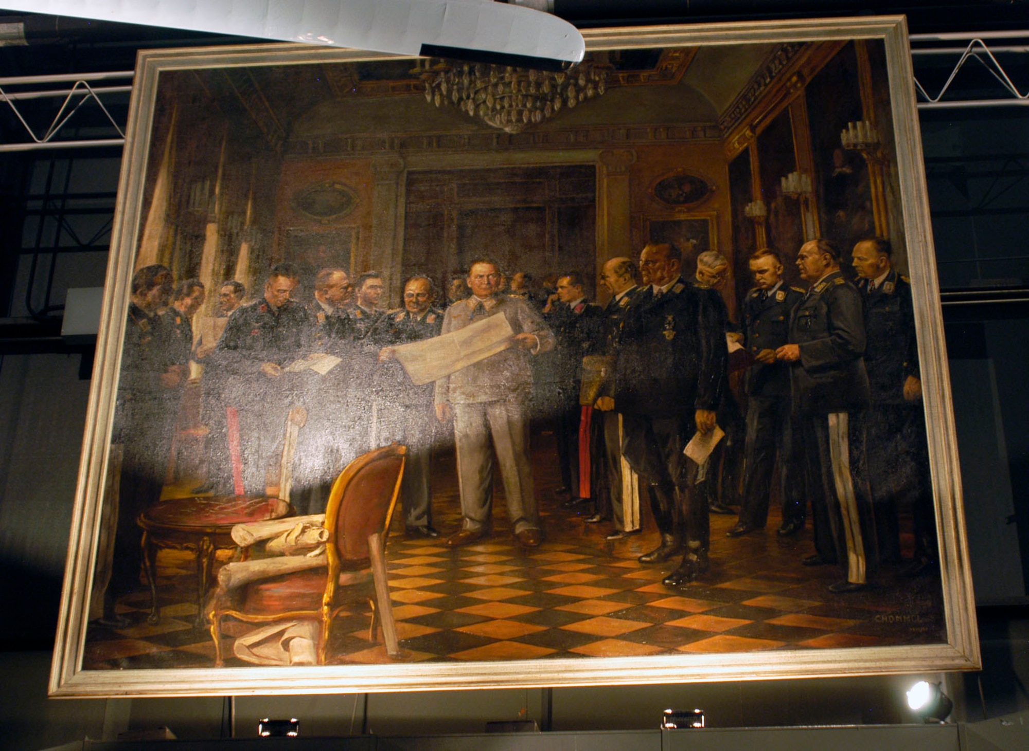 DAYTON, Ohio -- Oil painting of Luftwaffe General Staff on display at the National Museum of the U.S. Air Force. (U.S. Air Force photo)