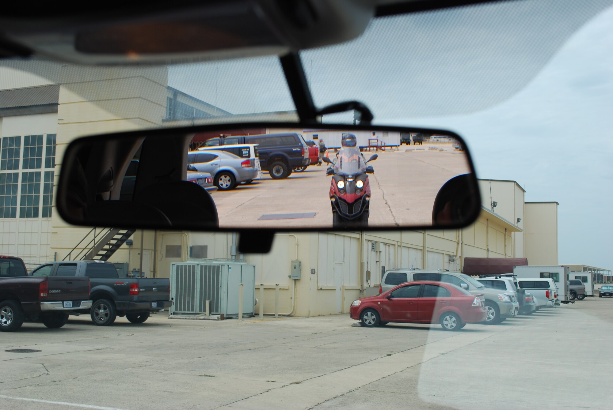 Making the road safe for our Airmen on motorcycles is up to both the rider and the drivers around them. Riders can make themselves easier to see, and drivers can be better wingmen by actively being on the lookout for motorcycles. Both vehicles need to maintain proper following distances and be aware of possible hazards that could change the pattern of the rider or the driver. (U.S. Air Force Photo/Staff Sgt. Carlos Trevino)