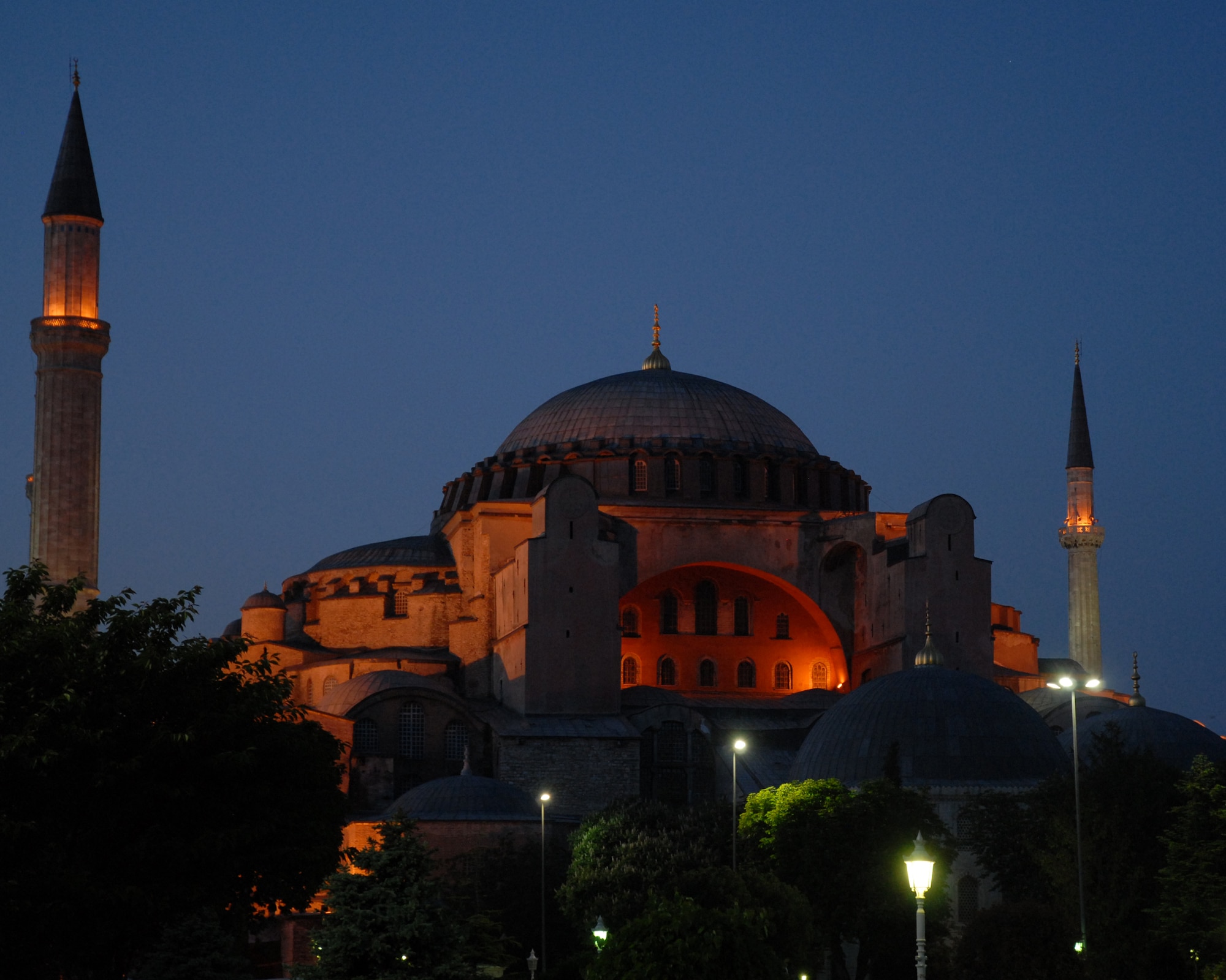 The Aya Sofya or as it is called in English, the Church of the Divine Wisdom, was completed in 537 AD by Emperor Justinian as a church and then was converted to a mosque in 1453 by Mehmet the Conqueror.  In 1935 Ataturk proclaimed the mosque a museum.  (U.S. Air Force photo/Staff Sgt. Lauren Padden)
