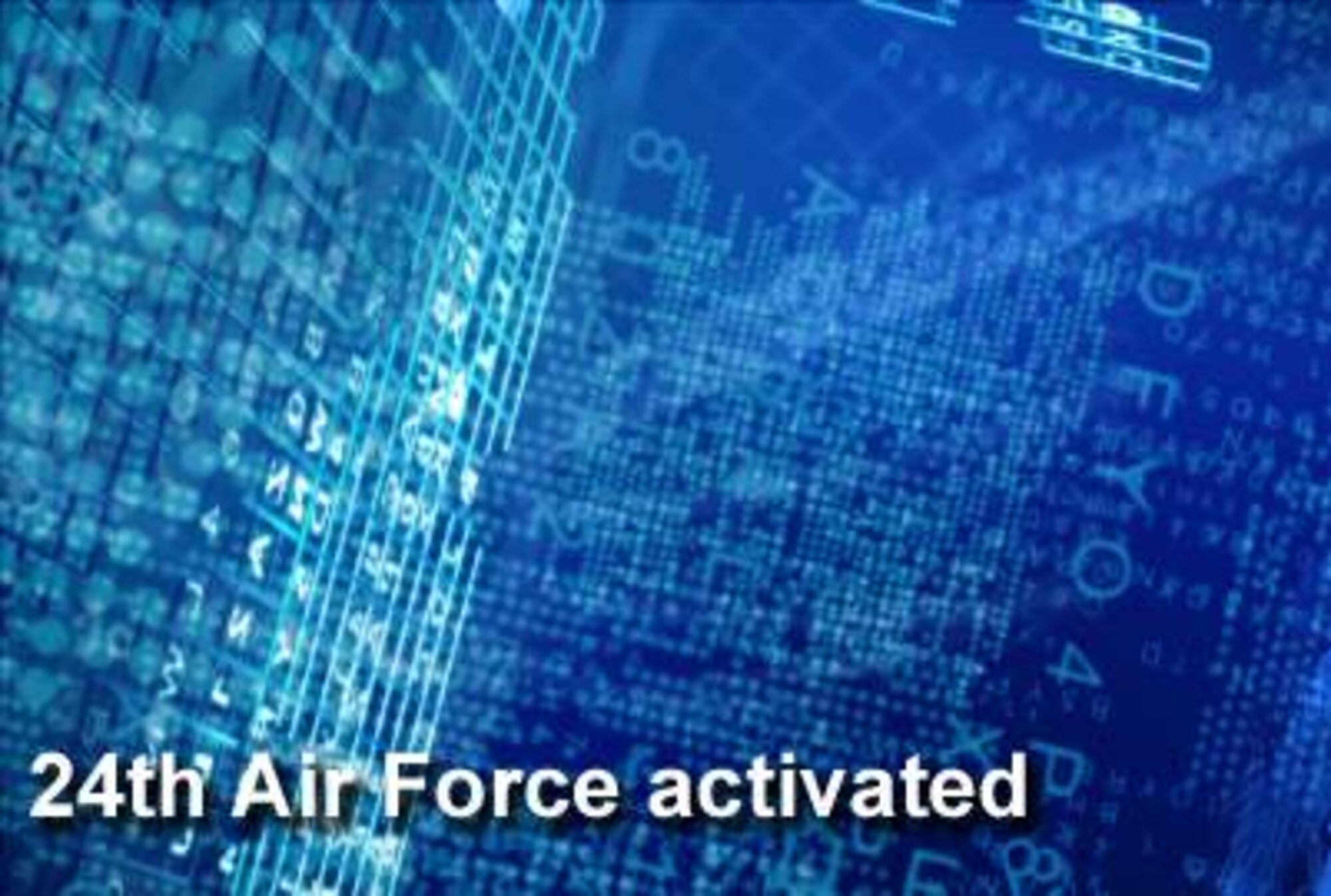 Air Force officials activated the newest numbered Air Force and realigned two units under its command in a joint ceremony Aug. 18 at Lackland Air Force Base, Texas. (U.S. Air Force graphic) 
