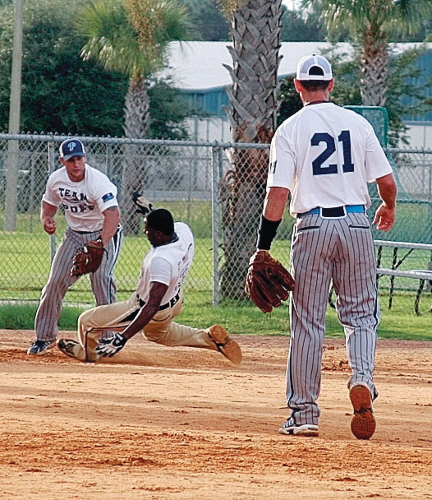 Team Pope participates in the Softball World Series Aug 14 to the 16 in Florida as representatives for Pope Air Force Base. After finishing second in last year's tournament, Team Pope was the team to beat. (U.S. Photo by Irvin Gourdine)