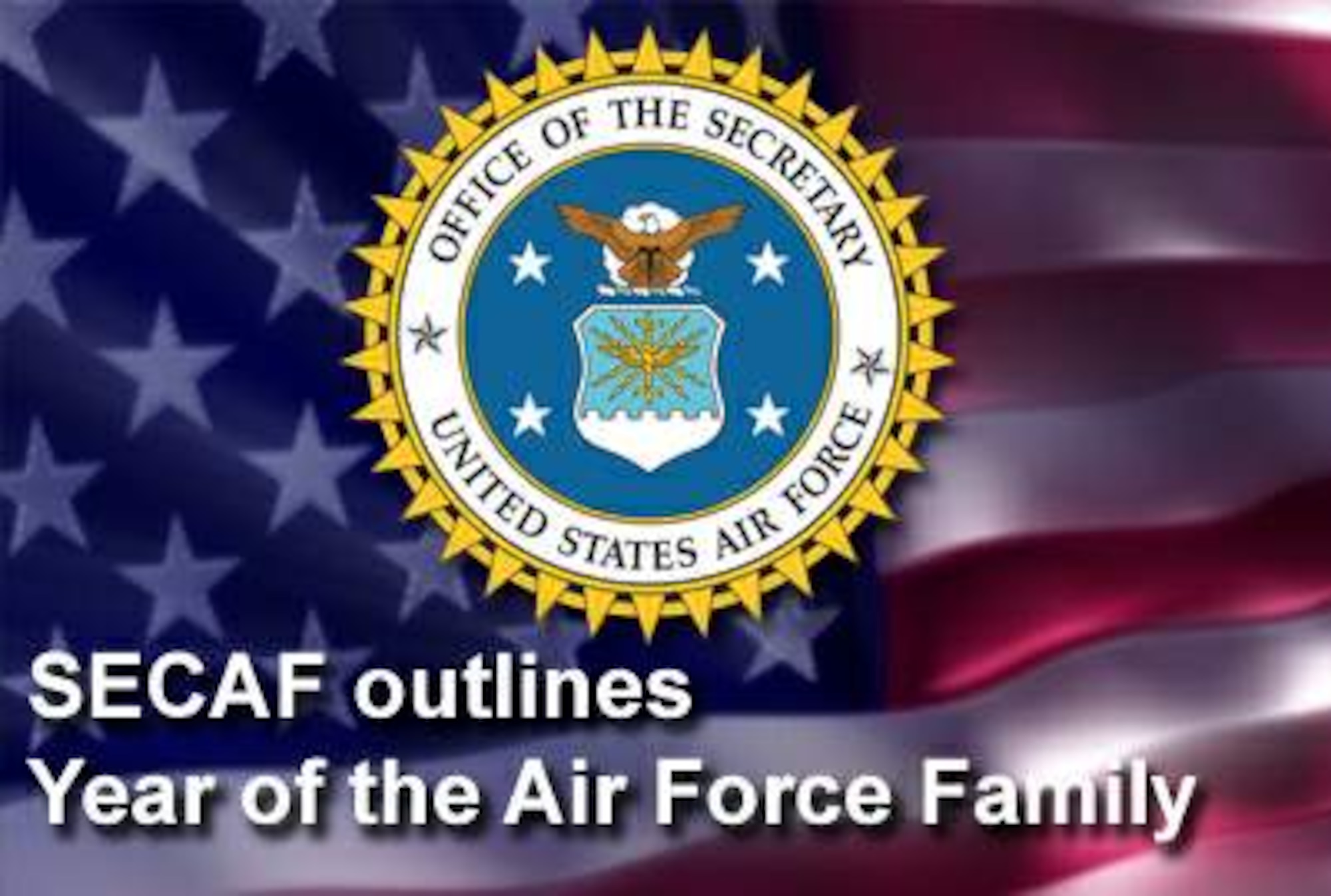 Secretary Michael B. Donley and Air Force Chief of Staff Gen. Norton Schwartz designated July 2009 to July 2010 as "Year of the Air Force Family." (U.S. Air Force graphic)