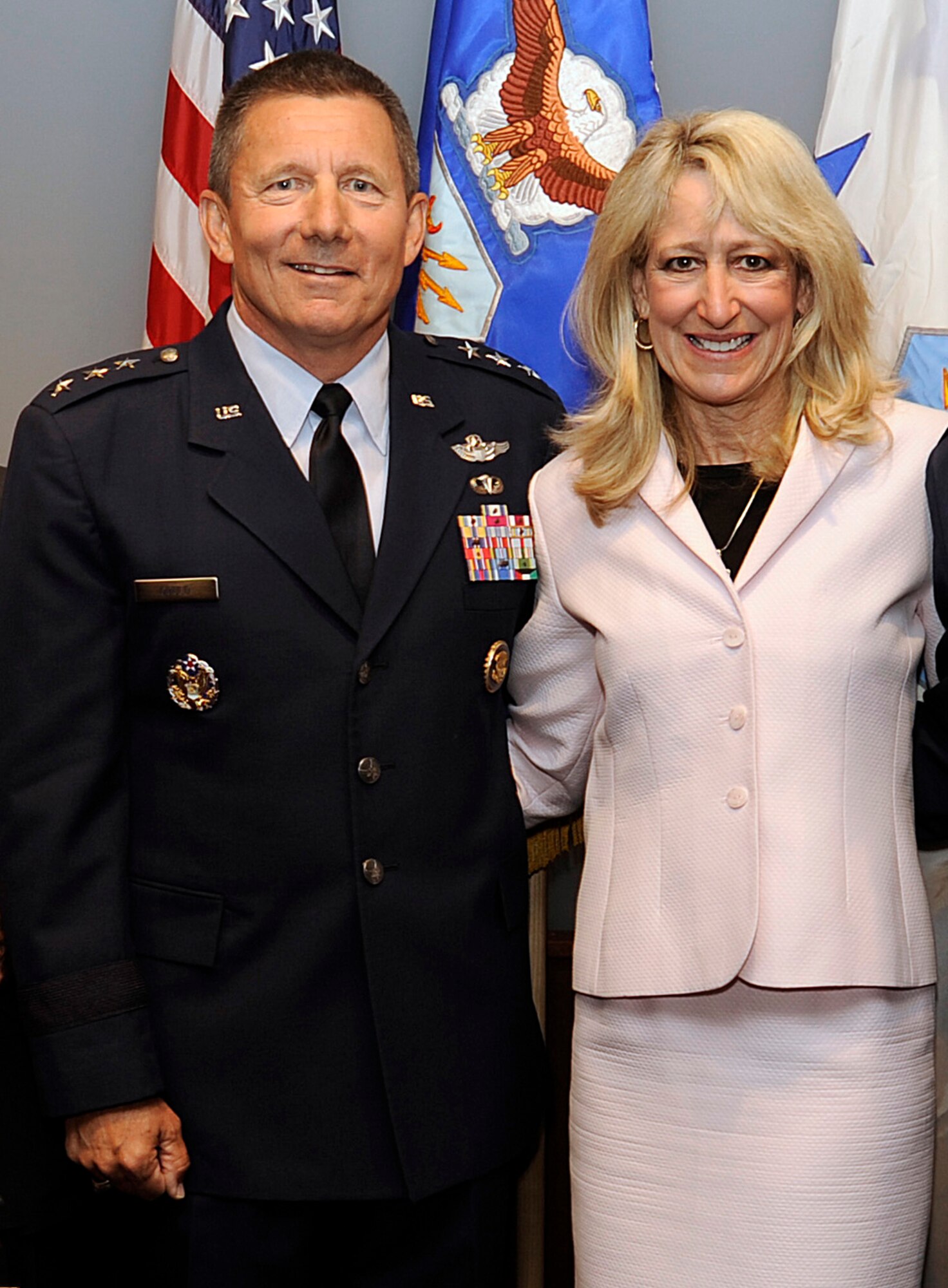 Lt. Gen. Mike Gould assumed the role of U.S. Air Force Academy superintendent in a ceremony June 9, 2009. He is pictured here with his wife, Paula. (U.S. Air Force photo/Mike Kaplan)