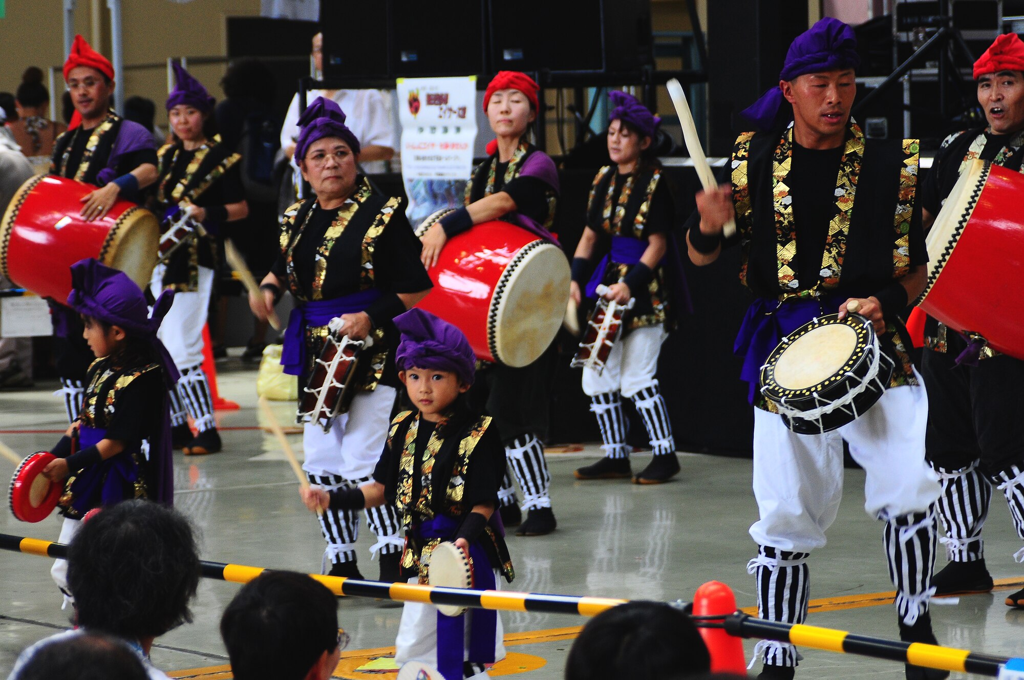 YOKOTA AIR BASE, Japan -- The Okinawa Elsa Daiko or Okinawan Drums performs during the Yokota Air Base Japanese-American Friendship Festival Aug. 23. More than 170,000 people attended the two-day event. In addition to static displays and live music, the festival offered a variety of American and Japanese food items. The festival is designed to bolster the bi-lateral relationship shared by the United States and Japan. (U.S. Air Force photo/Airman 1st Class Michael Dillon)