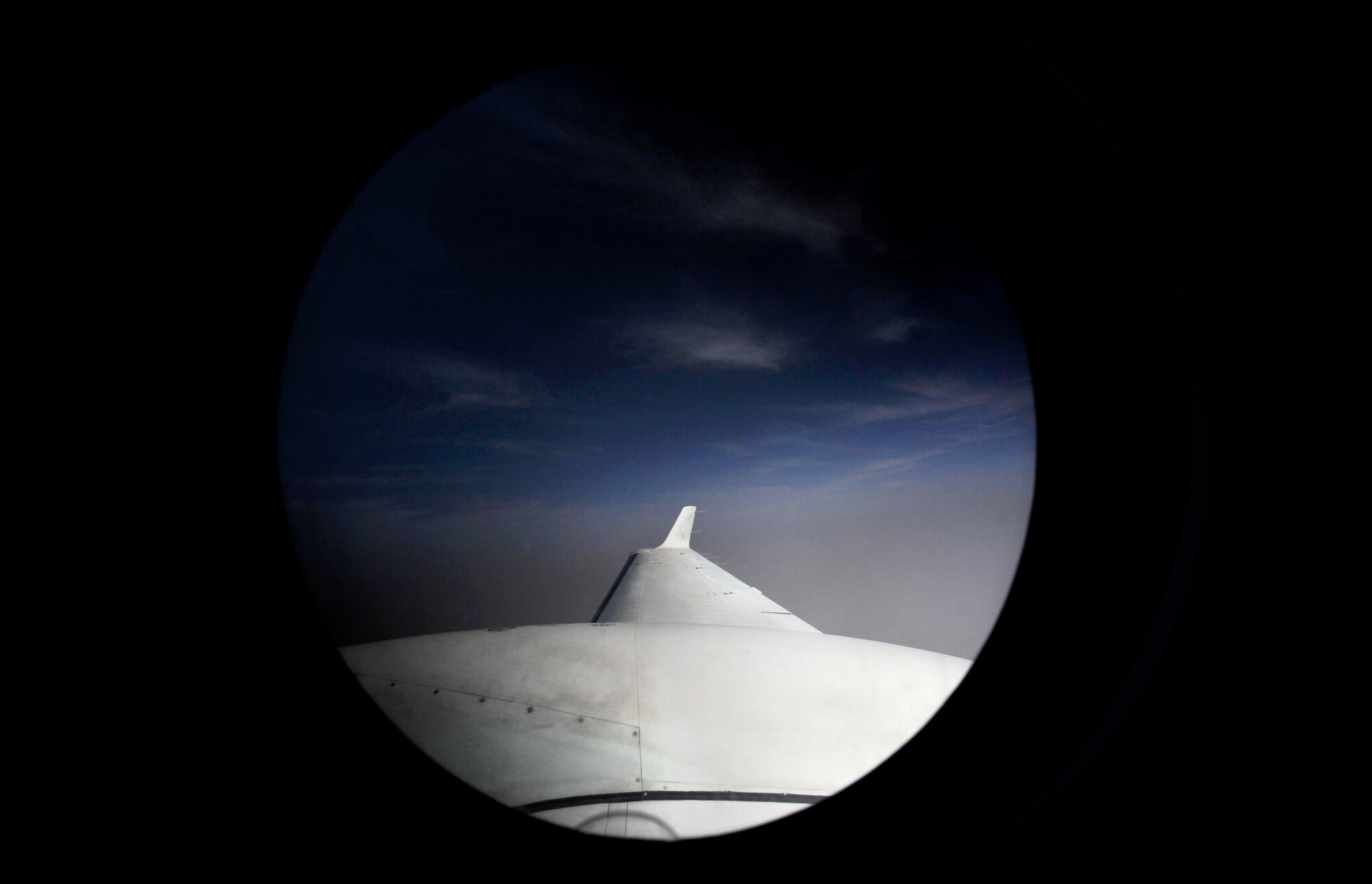 A scenic view from the window of a King Air 350 during an intelligence, surveillance and reconnaissance mission, May 8, over Iraq. The airplane is assigned to the Iraqi Air Force's King Air Squadron 87. (U.S. Air Force Photo by Staff Sgt. Shawn Weismiller/RELEASED)