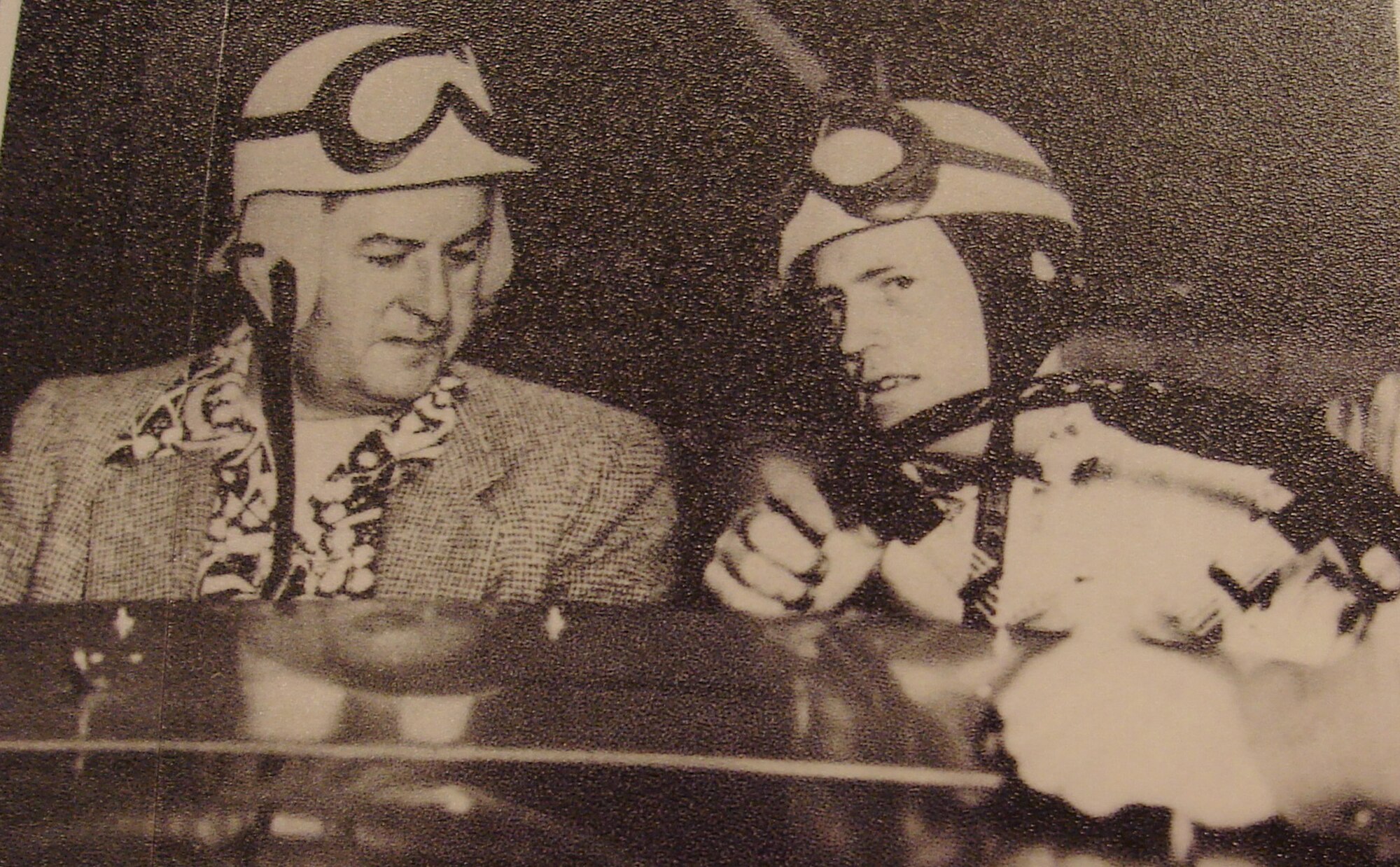 OFFUTT AIR FORCE BASE, Neb. - General Curtis LeMay, Strategic Air Command commander-in-charge, sits in his Allard JR with his driver. Courtesy Photo.