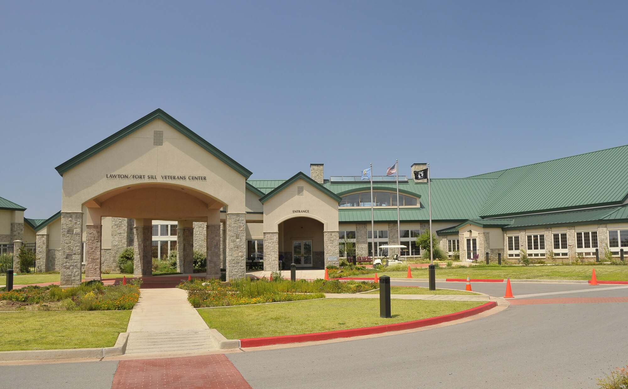 Sheppard's Top-3 teamed up with their colleagues from Altus Air Force Base, Okla. Aug. 20 to show veterans their service has not been forgotten when they visited the Veteran's Center, a long-term nursing center in Lawton, Okla. (U.S. Air Force photo/Tech. Sgt. Matthew Beauregard)
