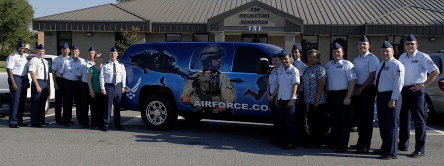 MOODY AIR FORCE BASE, Ga. -- The 336th Recruiting Squadron serves eight million people around Georgia, southern South Carolina and northern Florida. The squadron has one headquarters building, which is located at Moody, 47 recruiting offices and more than 80 vehicles operating in those regions. (U.S. Air Force photo by Senior Airman Frances Locquiao)