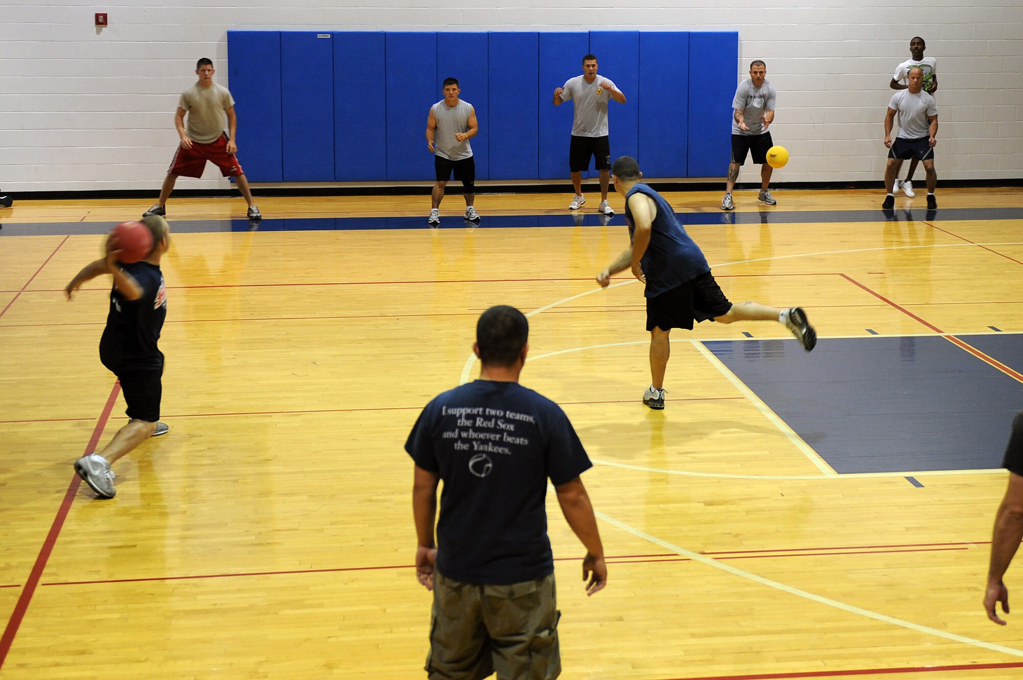 WHITEMAN AIR FORCE BASE, Mo. - Members from Whiteman compete in a Dodgeball tournament Aug. 21.(U.S. Air Force photo/Senior Airman Jason Huddleston)