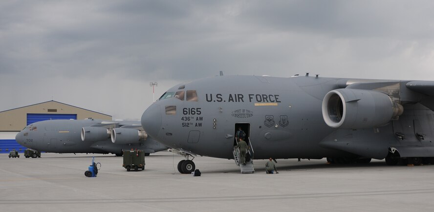 Dover Air Force Base reservists spent Aug. 22-24 with Royal Canadian Air Force members at the 8 Wing Canadian Forces Base Trenton as part of an effort to initiate a sister squadron program. The purpose of the first 512th Airlift Wing visit was to forge a partnership and identify training opportunities for flying, aerial port, airlift control and maintenance operations. (U.S. Air Force photo/Capt. Marnee A.C. Losurdo)