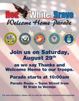 The city of Colorado Springs, Colo., sponsors the "Red, White and Brave" Welcome Home Parade for military members Aug. 29 in the downtown area. The parade begins at 10 a.m., with the route of the parade following Tejon Street from St. Vrain to Vermijo. (Courtesy image)