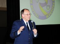 Lieutenant General Charles E. Stenner Jr. kicks off the Yellow Ribbon Reintegration Program by welcoming all military members and their families.  The program was held at the Walt Disney World Swan and Dolphin Resort in Orlando, FL August 14-16, 2009. (USAF Photo/TSgt Denise Hauser)