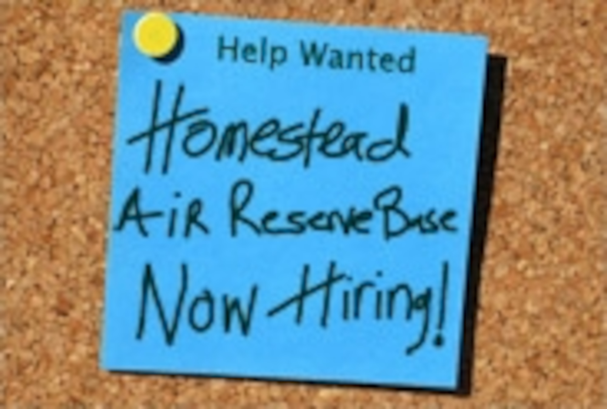 Homestead Air Reserve Base has employment opportunities available for military members and civilians and there are several avenues to find these positions. Currently Homestead Air Reserve Base employs various positions that are full time, part time, and temporary assignments. (U.S. Air Force graphic/Senior Airman Lou Burton)
