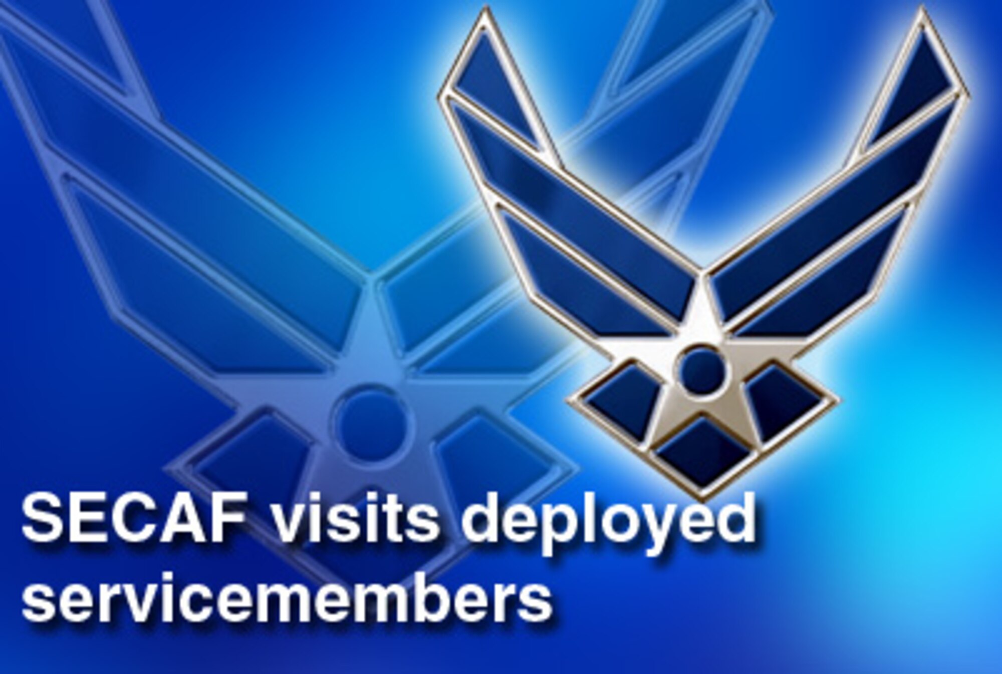 Secretary of the Air Force Michael Donley is touring the U.S. Central Command area of responsibility.  (U.S. Air Force graphic)