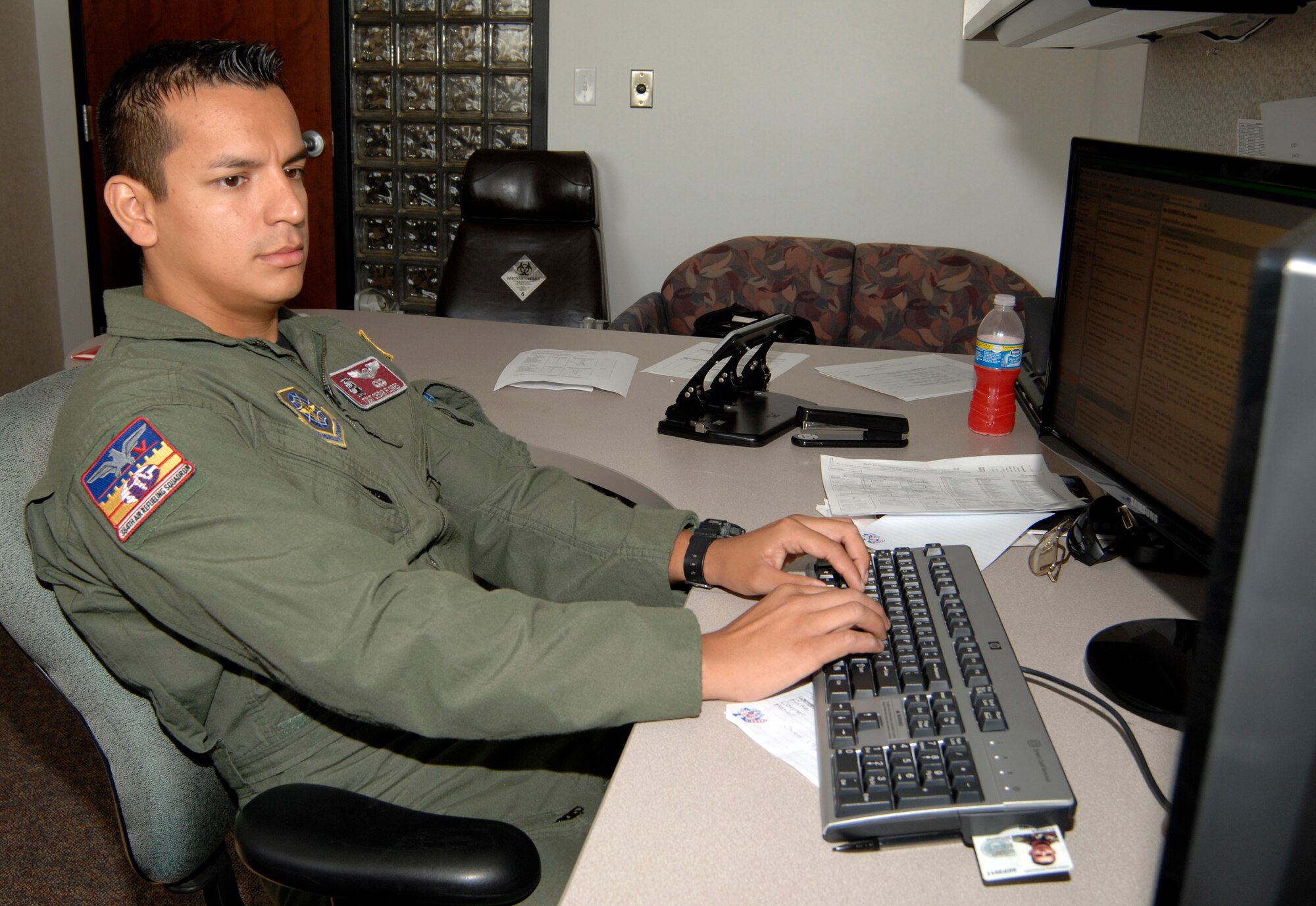 Leadership members from the 384th Air Refueling Squadron chose Tech. Sgt. Cesar Flores as McConnell’s weekly Spotlight Performer. Sergeant Flores is a Fort Worth, Texas, native and is a boom operator and non-commissioned officer in charge of flight scheduling for the 384th ARS. 